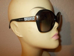 Occhiali da sole Jimmy Choo ALANA/S D28EU montatura cristallo nero lenti polarizzate grigie - Foto 1 di 12
