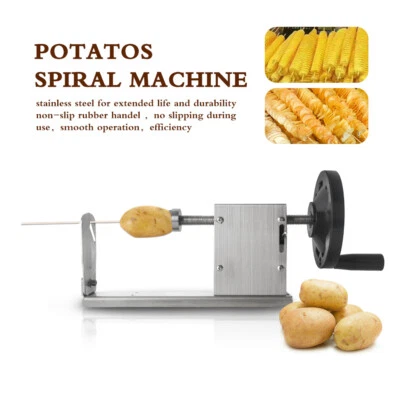 Spiral Potato Tornado Cutter Stainless Steel Manual Curly Fries Twister Slicer - Image 1 of 4