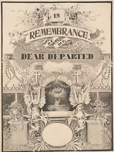 9550. Cartel de decoración. Habitación arte de pared. Decoración del hogar. Memoria funeraria victoriana - Imagen 1 de 1