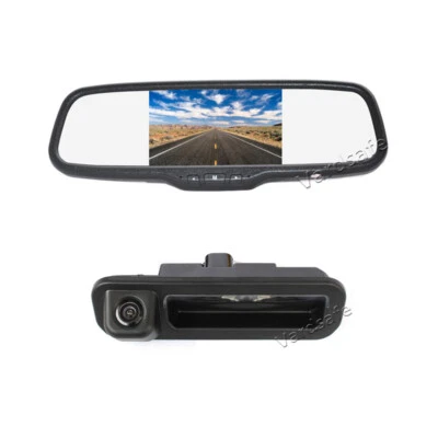 Reverse Backup Camera + Rear View Mirror Monitor for Ford Focus (2012-2014) - Image 1 of 4