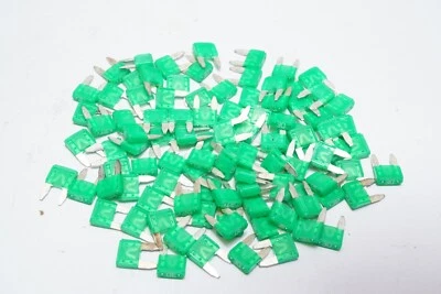Lot of 100 Fuse MINI blade 30A GLOW BLOWN LED Indicator Smart Fuse Ships FREE - Image 1 of 4