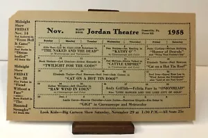 1958 Blatt Bros. Jordan/Liberty Movie Theatre Flyer Greenville PA - Foto 1 di 4