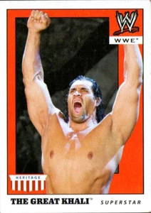 Tarjeta de lucha libre Topps Heritage IV WWE 2008 #20 The Great Khali - Imagen 1 de 2