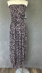 1.state Women's Printed Tie Up Cover-up Jumpsuit Floral Black XL New With Tag's. - Picture 1 of 18