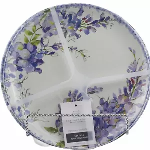 Rachel Ashwell Lila Veilchen Blume Salatteller Melamin 4er Set - Bild 1 von 2