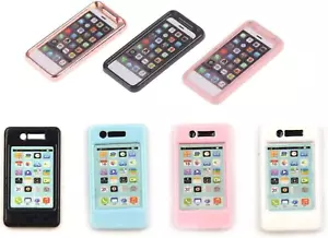 7Pcs Dollhouse Mini Mobiles Phones Scene Miniatures Cell Phones Metal Simulation - Picture 1 of 12