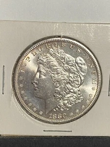 1880-S Morgan Silver Dollar White Choice/GEM BU Uncirculated - Picture 1 of 8