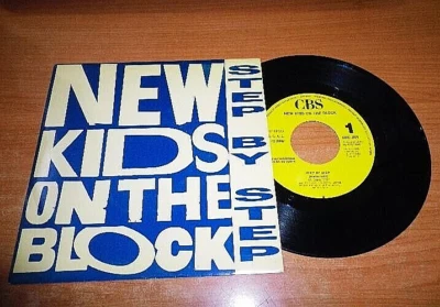 NEW KIDS ON THE BLOCK Step by step 7" SPAIN PROMO SINGLE VINYL NKOTB ULTRA RARE - Image 1 of 2