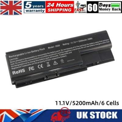 AS07B31 Battery for Acer Aspire 5310 5520 5920 6920 6930 7520 7736Z 7738 AS07B32 - Image 1 of 4