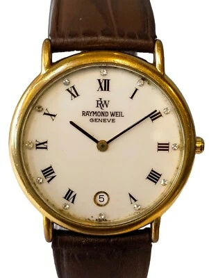 RAYMOND Weil geneve quartzo 9124-2 suíço unissex adulto masculino completo funcionamento vintage - Imagem 1 de 4