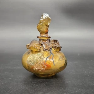 Kunstglas Parfüm Flakon Scherben gezuckert Bernstein Deko - Bild 1 von 13