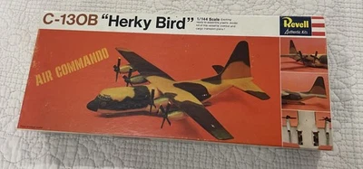 Revell H-230:100 1:144 C-130B Herky Bird Model Kit Transport Vintage 1966 - Image 1 of 4
