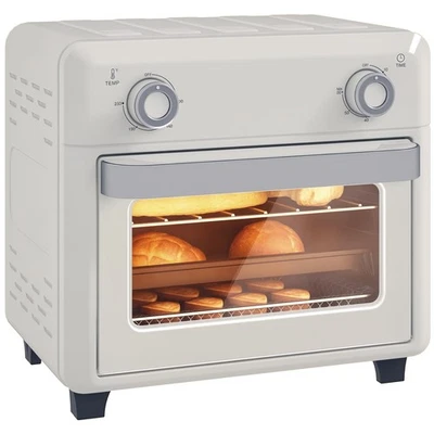 Minibackofen mit Umluft 10L 2 in 1 Mini Ofen mit Ofenrost, Backblech, Edelstahl - Bild 1 von 4