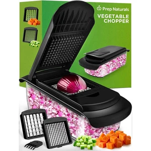 Prep Naturals 4 in 1 Vegetable Chopper, Food & Onion Chopper With Black Canister - Picture 1 of 7