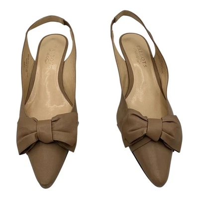 Talbots Mujer Tacones con Cordones Cuero Tostado Lazo Punta Gatito Tacones Talla 6.5 Foto 1 de 4