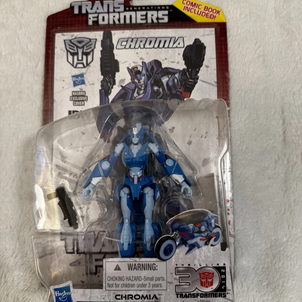 Transformers Generations Deluxe Chromia IDW 30º Aniversario Hasbro MOSC Comic 3377 Foto 1 de 2