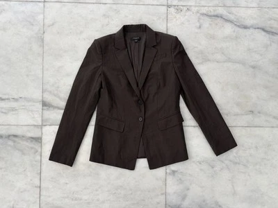 Ann Taylor Blazer Brown Wool Blend 2 Button Womens 4 Office Corporate Career - Image 1 of 4