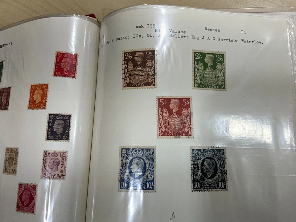 Sellos GB KGV - kgvi Inc KGVI 10/- claro + oscuro. @35 Foto 1 de 4