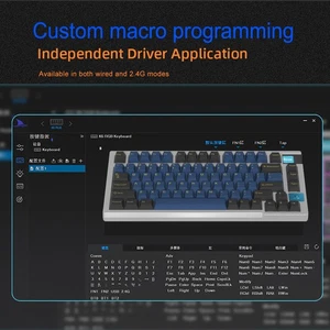 Darmoshark K8 -tryb Bezprzewodowa 81-klawiszowa klawiatura mechaniczna K81 Klawiatura RGB - Zdjęcie 1 z 9