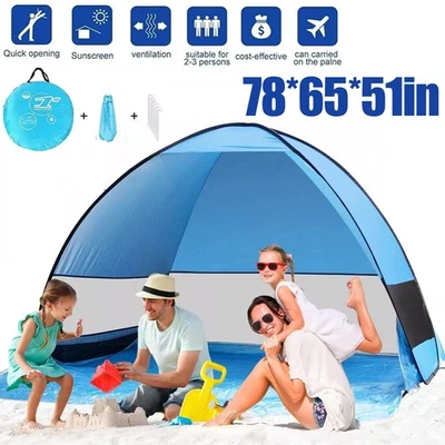 Pop Up Portátil Playa Toldo Parasol Refugio Exterior Camping Pesca Tienda Malla Foto 1 de 4