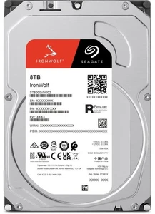 Seagate IronWolf 8 TB, disco duro interno NAS HDD, 3,5 pulgadas, 5400 rpm, 256 MB - Imagen 1 de 4