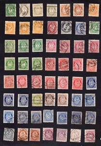 LOTTO FRANCOBOLLI NUMERI CORNO POSTALE NORVEGIA, CON MIGLIORI (2 SCANSIONI) - Foto 1 di 2