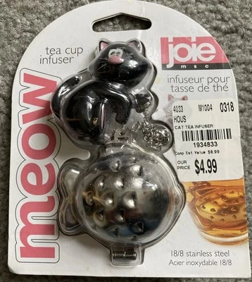 Infusor de taza de té Joie MSC Meow White Cat acero inoxidable 18/8 Foto 1 de 2