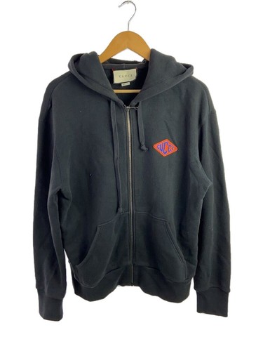 GUCCI Felpa con Cappuccio Zip XS Nero Cotone Giacca Casual Streetwear 519681 X9V49 #EG AGA