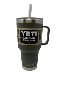 YETI Rambler 35 oz. Mug with Straw Lid - Camp Green - brand new - Picture 1 of 2
