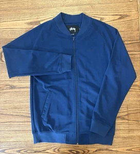Stussy Trainingsjacke Herren XL blau durchgehender Reißverschluss Piqué Activewear 2016 - Bild 1 von 8