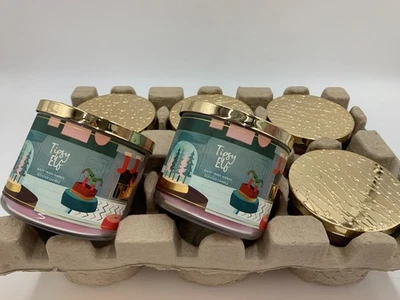 Bath & Body Works Tipsy Elf Vanilla Nutmeg Rum 3 Wick Candle 14.5oz S/6 #6021 - Image 1 of 3