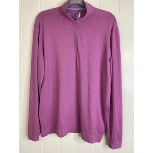 Johnnie-O Vaughn Men's 1/4 Zip Purple Long Sleeve Size Large  - Picture 1 of 6