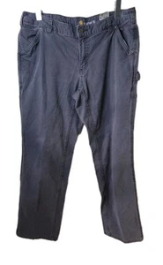 CARHARTT ORIGINAL FIT GRAY BLUE STRAIGHT LEG WOMEN'S SIZE 16 TALL, INSEAM 31.5" - Picture 1 of 8