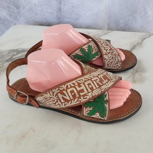 Maßgefertigte Nayarit Huarache mexikanische Sandalen handgefertigt Reifen Gummisohle Herren US 9 - Bild 1 von 17