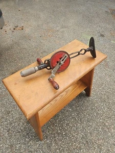 Vintage Millers Falls #12 Hand Crank Egg Beater Drill Tool Made In MASSACHUSETTS - Picture 1 of 24