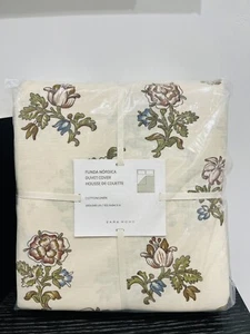 Zara Home Botanical Cotton/Linen Super King Bettbezug Herbst Neu - Bild 1 von 4
