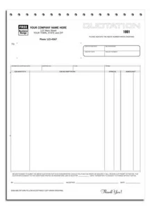 250 formularios de cotización 3 partes sin carbono 8,5 x 11 / nieblas/número de lujo 290 - Imagen 1 de 1