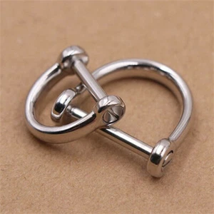 Stainless Steel D Bow Shackle Screw Pin Joint Connect Key Chain Hook Anchor - Picture 1 of 5