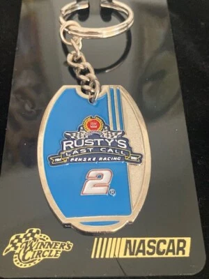 2005 Winners Circle NASCAR Rusty Wallace Rustys Last Call Keyring Key Chain New - Image 1 of 4