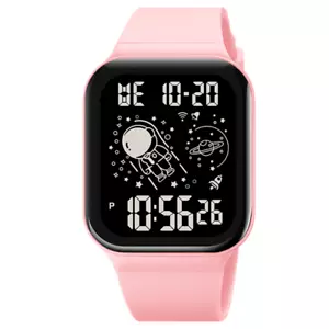 SKMEI Digital Watch LED Watches Rectangle Pink Wristwatch Women Sport Watches - Picture 1 of 18