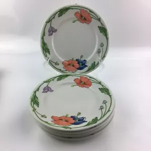 Lot of 6 Villeroy & Boch AMAPOLA Salad Dessert Lunch Plates Germany - Picture 1 of 9