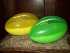 NEW SET/ 2 LARGE appx 7" FILLABLE EASTER EGG PLASTIC CONTAINER HOLDS CANDY GIFTS