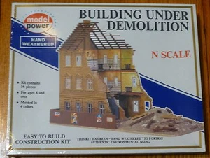Model Power N #1500 Gebäude unter Abriss - 3-1/4 x 6" 8,2 x 15,2 cm - Bild 1 von 1