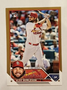 ALEC BURLESON 2023 Topps Series 2 GOLD PARALLEL ROOKIE #'d 491/2023 Cardinals