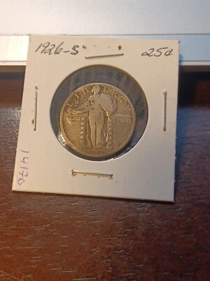 1926s standing liberty quarter - 90% silver - nice coin - Image 1 of 4