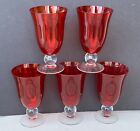 Lenox HOLIDAY GEMS RUBY All Purpose Wine Water Goblets - 5 available 6 3/4" tall