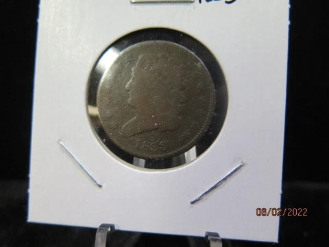 1833 Half Cent, Average Circulated Condition, Excellent Affordable Collectible Cover