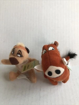 Disney Lion King Pumbaa Timon Mini Bean Bag Plush Kellogg’s toy - image 1 of 4