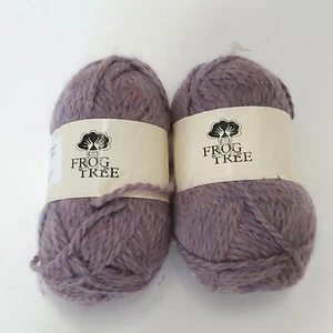 Lot of 2 Frog Tree Yarn Merino Wool 901 Mauve 50 grams 101 yards each - Bild 1 von 2
