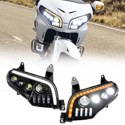 Conjunto de intermitente de faros LED parpadeantes para Honda GoldWing GL1800 2001-2017 Foto 1 de 4